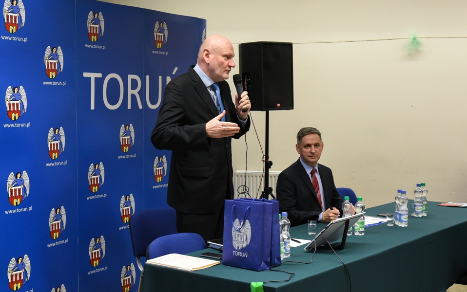 Prezydent Torunia Michał Zaleski i zastępca prezydenta Andrzej Rakowicz