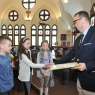 Zdjęcie z galerii Uczniowie ZS nr 7 w sali rady Miasta Torunia